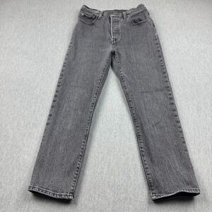 Levis 501 Jeans Womens 26X29 Gray Button Fly BIG E Straight Leg‎ Classic Fit